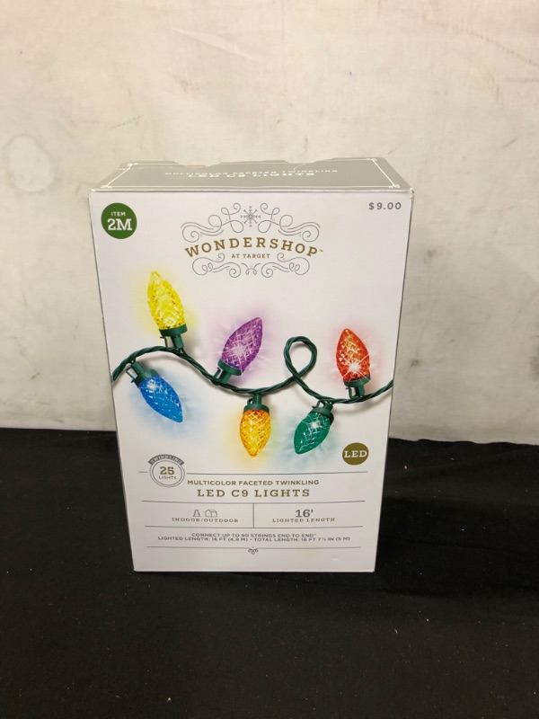 Photo 4 of 25ct LED C9 Faceted String Lights - Wondershop