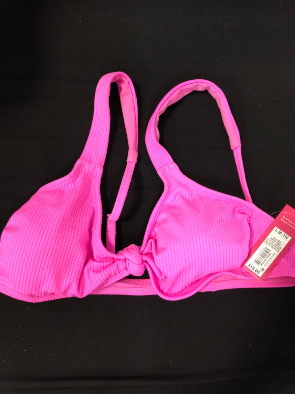 Photo 1 of BIKINI TOP BRIGHT PINK SIZE L 8-10