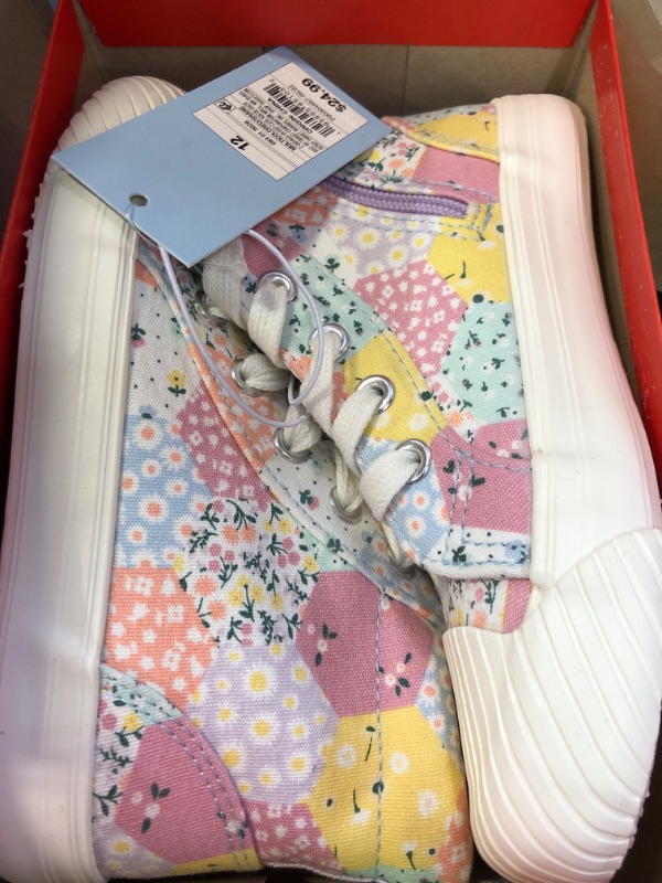 Photo 2 of  Toddler Girls' Shane Lace-Up Zipper Sneakers - Cat & Jack  MULTICOLR SIZE 12