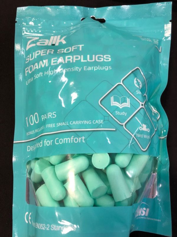 Photo 2 of (100 Pair) Ear Plugs for Sleeping Noise Cancelling Ear Plugs for Noise Reduction Ultra Soft Foam Earplugs Sound Blocking Sleeping Snoring, Concerts, Airplanes, Travel, Work Loud Noise 35dB Highest NRR