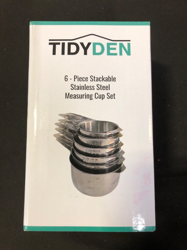 Photo 2 of 6 Piece Stainless Steel Measuring Cup Set by Tidy Den