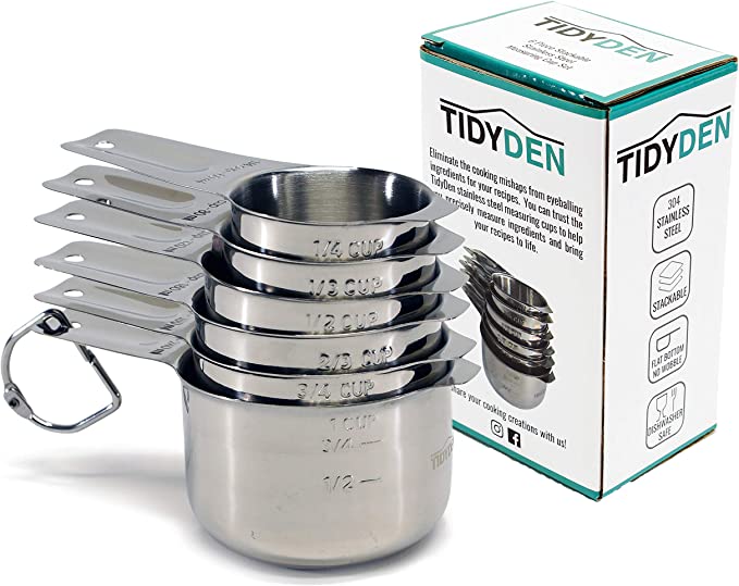 Photo 1 of 6 Piece Stainless Steel Measuring Cup Set by Tidy Den