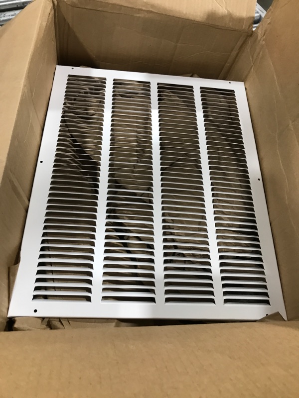 Photo 1 of 16" X 25" Aluminum Return Filter Grille - Easy Airflow - Linear Bar Grilles [Outer Dimensions: 17.75w X 26.75h]
