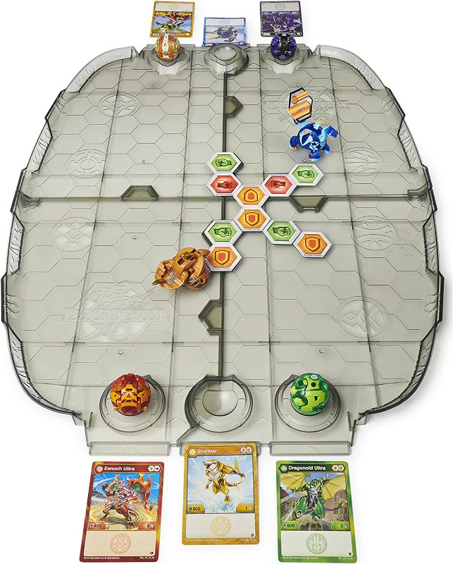 Photo 1 of Bakugan Battle Matrix, Deluxe Game Board with Exclusive Gold Sharktar, Kids Toys for Boys Aged 6 and up
