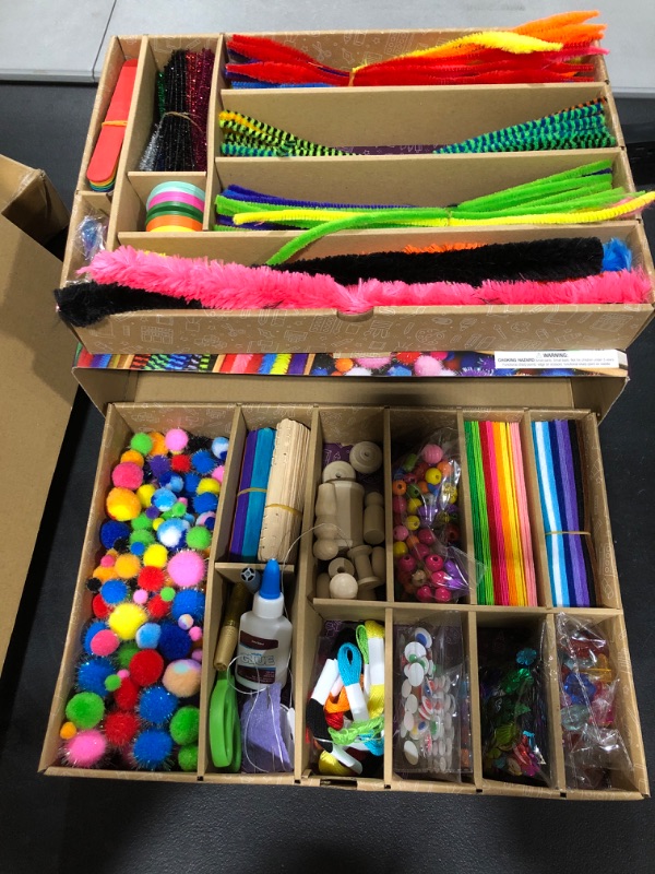 Photo 1 of Arts and Crafts Vault - 1000+ Piece Craft Kit Library in A Box for Kids Ages 4 5 6 7 8 9 10 11 & 12 Year Old Girls & Boys - Crafting Supply Set Kits