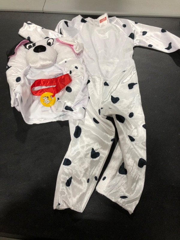 Photo 2 of Dalmatian Costume for Toddlers, Officially Licensed 101 Dalmatians Costume Jumpsuit and Headpiece SIZE Small (2T)