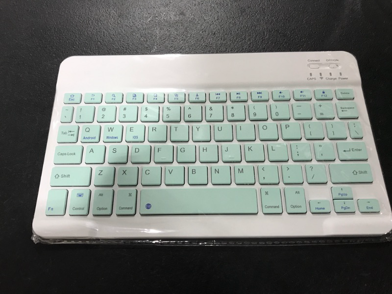 Photo 1 of Ultra-Slim Bluetooth Keyboard Portable Rechargeable Wireless Keyboard Compact for Android Windows Tablet Cell Phone iOS iPhone iPad, iPad Pro, iPad Air, iPad Mini, MacBook Pro Air (Big Size Green)