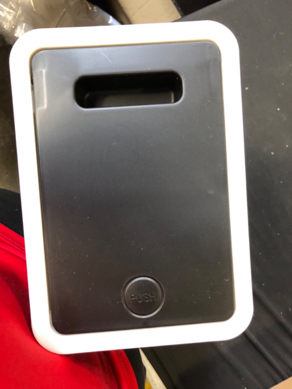 Photo 1 of  Kitchen Trash Can with Lid Garbage Can Plastic Waste Bin Dustbin Bucket for Bathroom Bedroom Living Room Office -(Rectangular ) -- Some Scratches on Side --