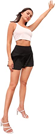 Photo 1 of  Women's Casual Summer Short High Waist Layered Ruffle Skirt Shorts  -- Size Small - Medium --
  