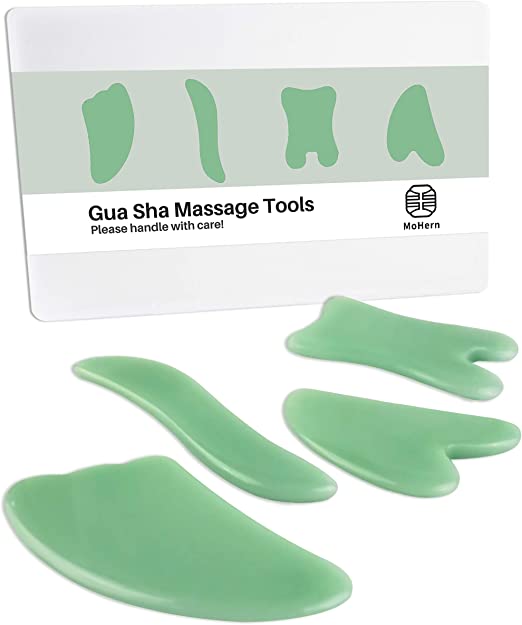 Photo 1 of  Massage Tools, 4 Pcs Gua Sha Tools of Multi-Shapes, Guasha Scraping Massage Tools for Face and Body 