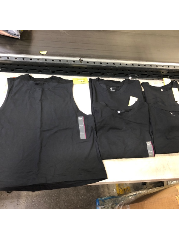 Photo 1 of All in motion 5 black shirt bundle (4 short sleeved ~ 1 sleeveless)
XXL