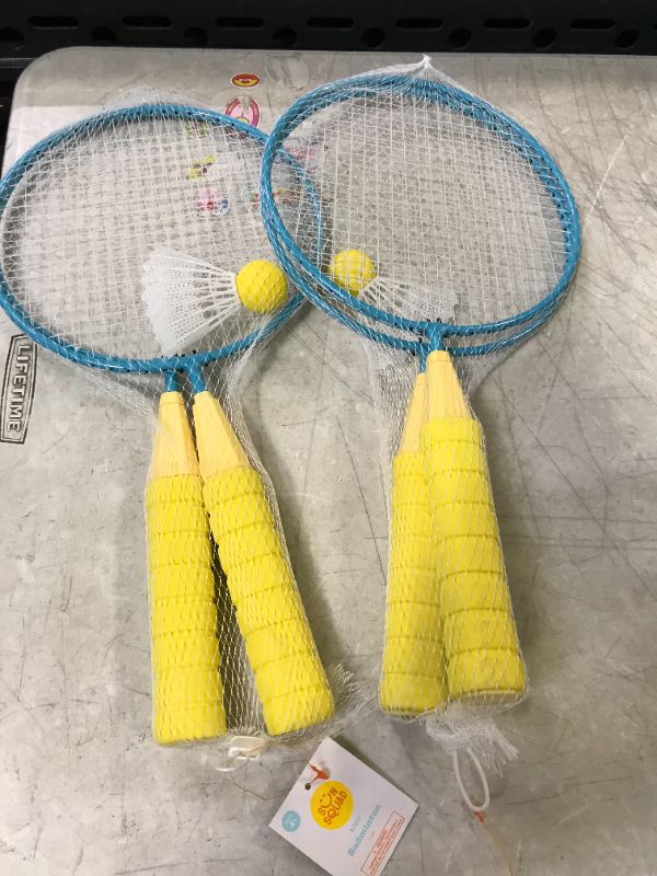 Photo 1 of 2 SETS BADMINTON FOR KIDS -- BLUE YELLOW 