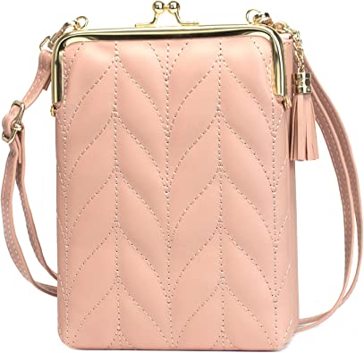 Photo 1 of Crossbody Bag Small Shoulder Phone Purse for women, Quilted Leather Wallet Handbag Satchel Daypack
