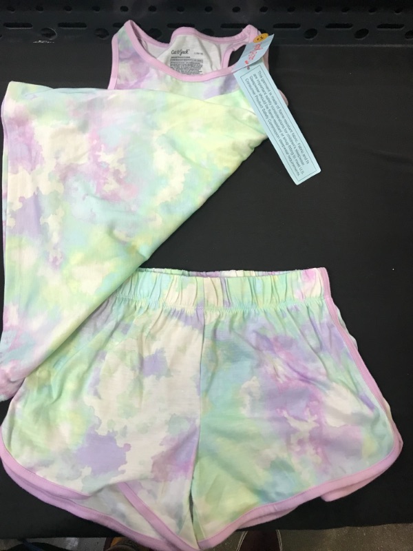 Photo 3 of  Girls' 2pc Tie-Dye Tank Short Sleeve Pajama Set - Cat & Jack Light Purple L