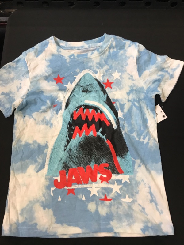 Photo 2 of Boys' JAWS Americana Short Sleeve Graphic T-Shirt - Blue Size XS-