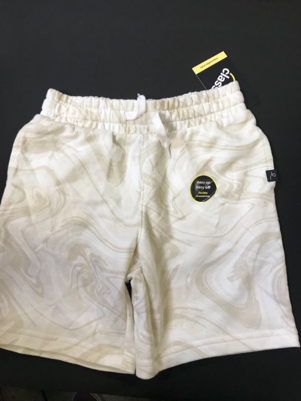 Photo 2 of Boys' Marble Swirl Print Knit Pull-On Shorts - art class Cream Size XS, Ivory