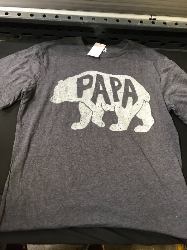 Photo 2 of  Men's Father's Day Papa Bear Short Sleeve Graphic T-Shirt - Heather Gray Size Small-