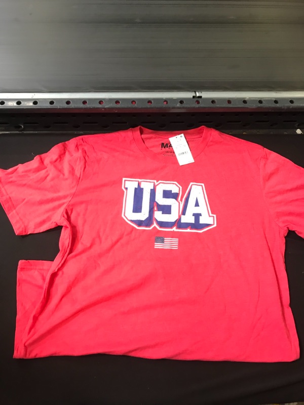 Photo 2 of  Men's USA Mini Flag Short Sleeve Graphic T-Shirt - Heathered Red Size  L