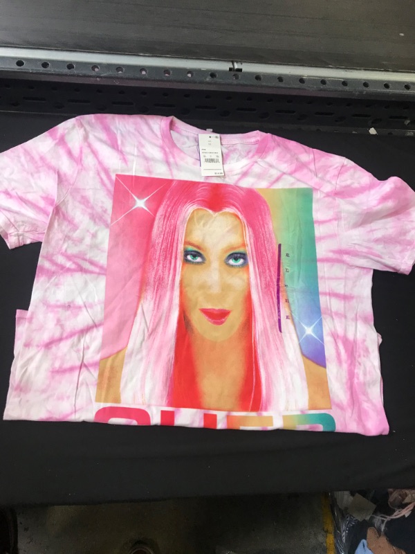 Photo 2 of  Women's Cher Short Sleeve Graphic T-Shirt - Pink XL