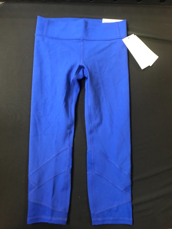 Photo 2 of  Girls' Mesh Pieced Cropped Leggings - All in Motion Blue Size XS