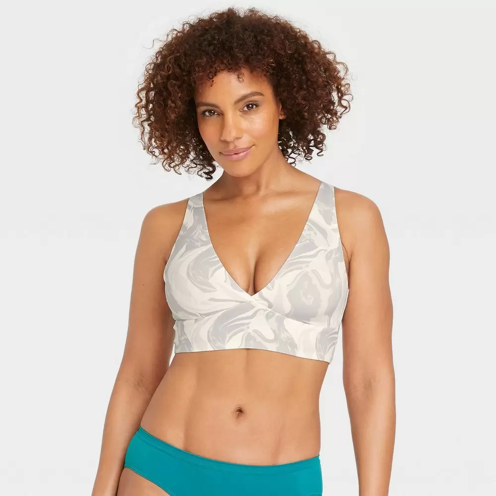 Photo 1 of  Women's Second Skin Comfort Bralette - Auden Gray Swirl XS