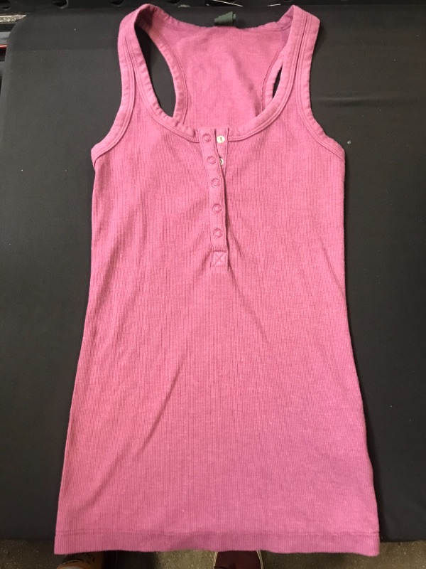 Photo 2 of  Women's Snap Placket Tank Top - Wild Fable Dark Mauve Size Small -