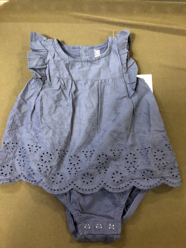 Photo 2 of Baby Girls' Eyelet Sunsuit - Just One You made by carter's Navy Size 6M, Blue