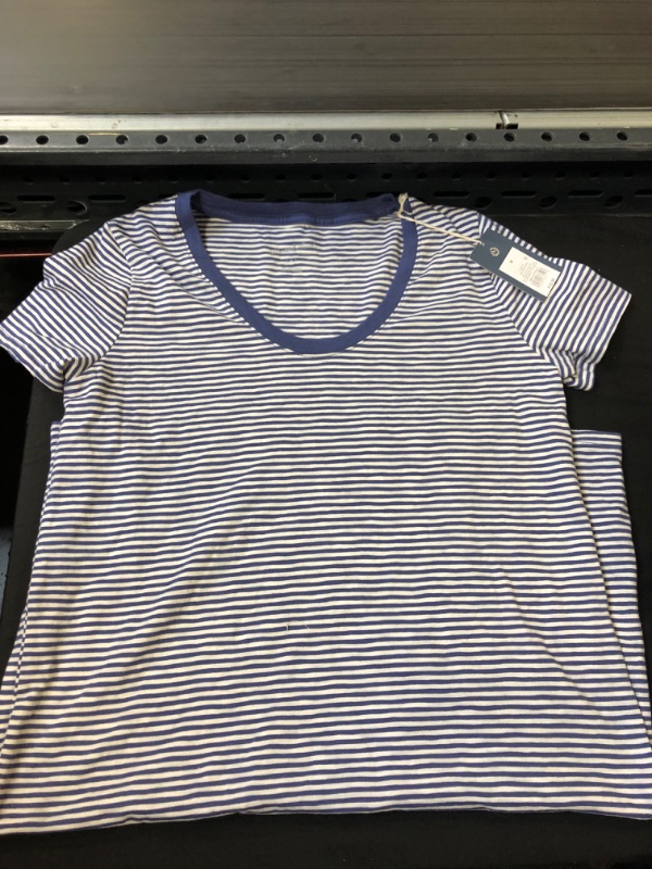 Photo 2 of  Women's Short Sleeve T-Shirt Dress - Universal Thread Blue Striped Size Medium -