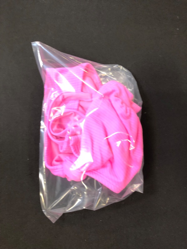 Photo 3 of  Juniors' Ribbed Knot-Front Bralette Bikini Top - Xhilaration Light Pink Size Medium -