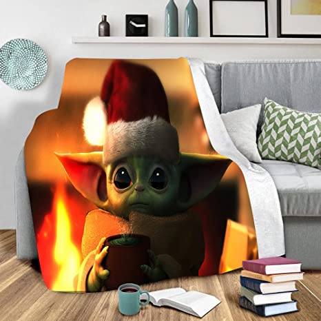 Photo 1 of 3D Baby Alien Throw Blanket,Ultra Soft Blanket Cozy Warm and Hypoallergenic Washable Couch or Bed Throws Birthday Gift (D, 59*51)
