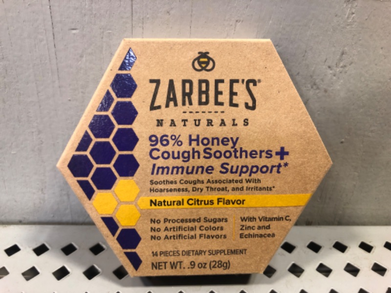 Photo 2 of 96% Honey Cough Soothers + Immune Support Natural Citrus Flavor---exp date 11/2022
