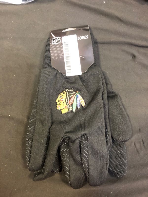 Photo 1 of CHICAGO BLACKHAWKS 2011 UTILITY GLOVES SIZE NOT GIVEN 