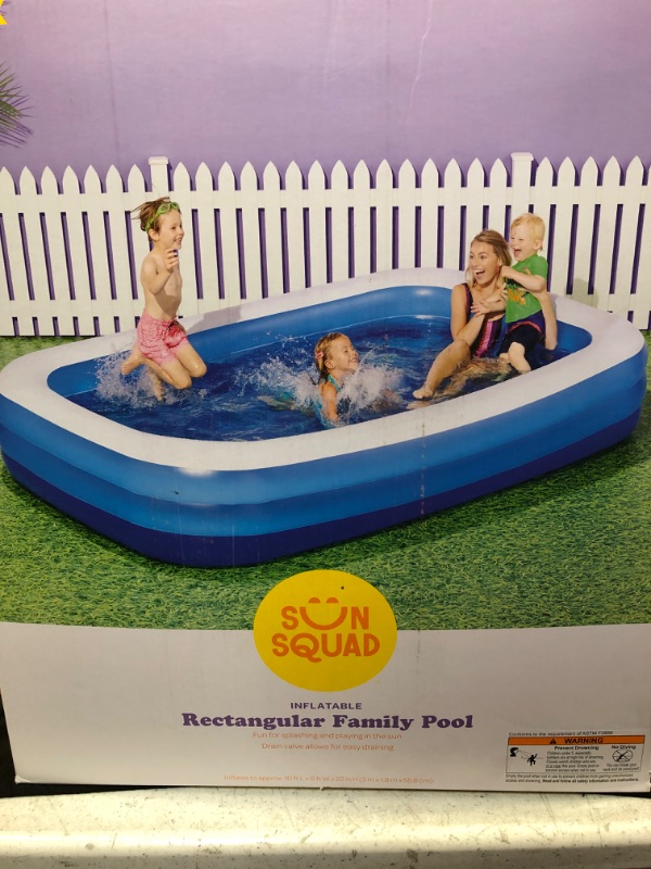 Photo 2 of 10 X 22 Deluxe Rectangular Family Inflatable Above Ground Pool - Sun Squad