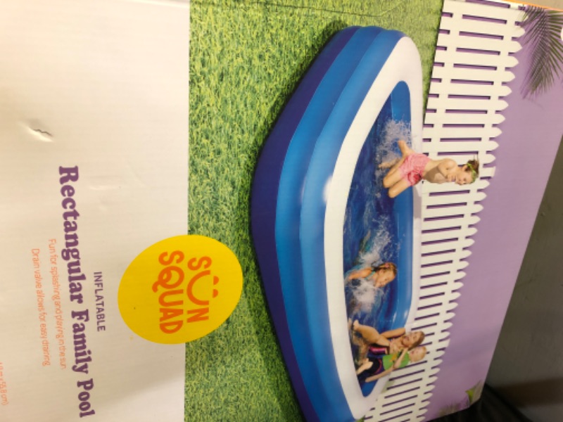 Photo 2 of 10 X 22 Deluxe Rectangular Family Inflatable Above Ground Pool - Sun Squad