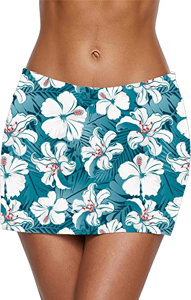 Photo 1 of Alex Vando Womens Swim Skirt Solid Color Waistband Swim Shorts Bathing Suit Bottom, SIZE: SML
