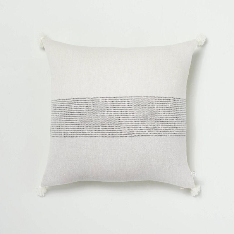 Photo 1 of 18" X 18" Mini Stripe Color Block Bed Pillow - Hearth & Hand™ with Magnolia
