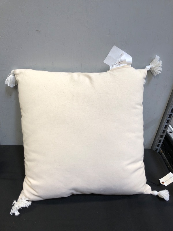 Photo 3 of 18" X 18" Mini Stripe Color Block Bed Pillow - Hearth & Hand™ with Magnolia
