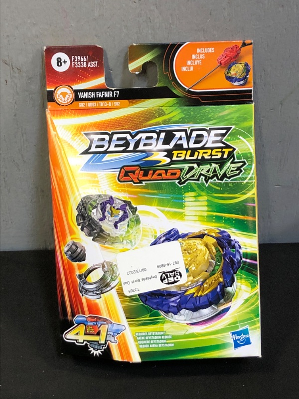 Photo 2 of Beyblade Burst QuadDrive Vanish Fafnir F7 Spinning Top
