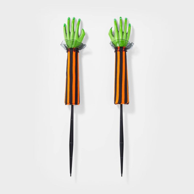 Photo 1 of 2pk Witch Hands Halloween Decorative Yard Stakes - Hyde & EEK! Boutique