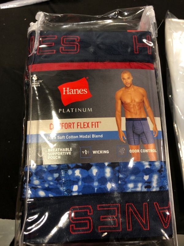 Photo 1 of  HANES PLATINUM 4 TAGLESS BOXER BRIEFS SIZE L