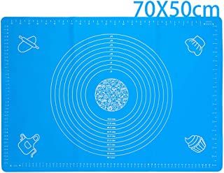 Photo 1 of 27.56"x19.69" ExtraLarge Silicone Baking Mats, Dough Mat,Kneading Pastry Mat with Measurements, Fondant Mat Non-Slip BPA-Free Heat Resistant Reusable for making cookies Cake Baking mat,Blue
