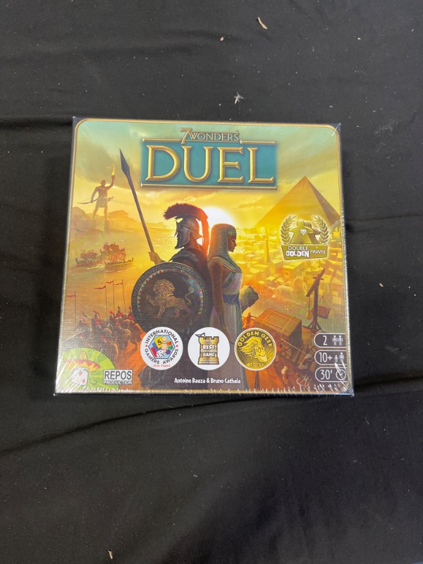 Photo 2 of 7 Wonders Duel Board Game (BASE GAME) | Board Game for 2 Players | Strategy Board Game | Civilization Board Game | Fun Board Game | Board Game for Couples | Ages 10 and up | Made by Repos Production, FACTORY SEALED
