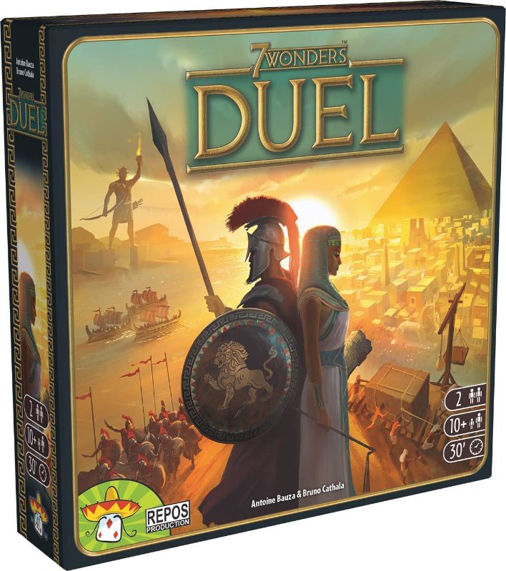 Photo 1 of 7 Wonders Duel Board Game (BASE GAME) | Board Game for 2 Players | Strategy Board Game | Civilization Board Game | Fun Board Game | Board Game for Couples | Ages 10 and up | Made by Repos Production, FACTORY SEALED

