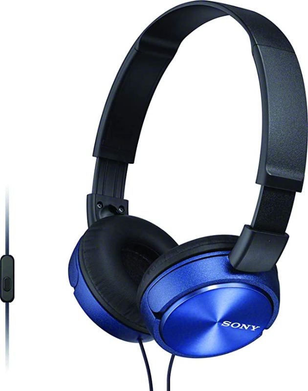 Photo 1 of Sony MDR-ZX310AP ZX Series Stereo Headset (Blue)