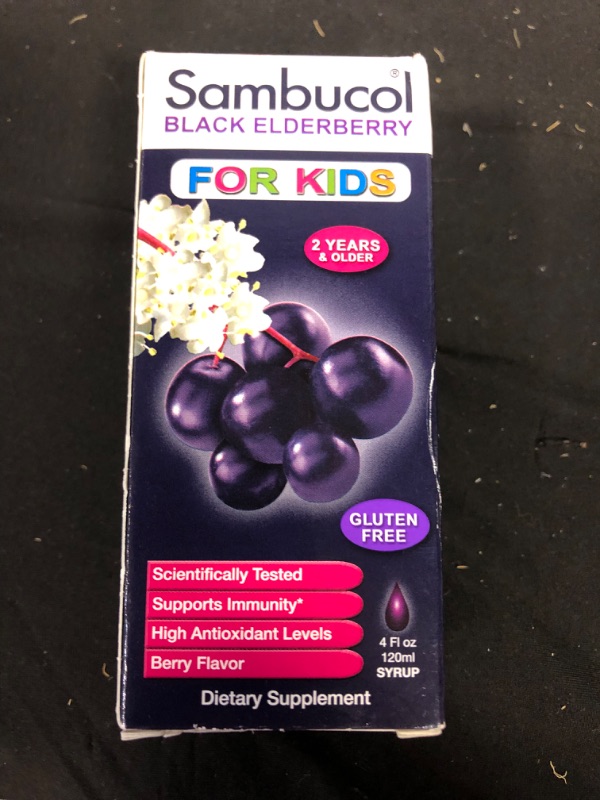 Photo 1 of Black Elderberry Kids Syrup Berry expires 11/2023