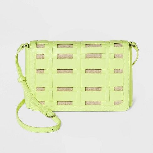 Photo 1 of Basket Weave Woven Crossbody Bag - A New Day™

