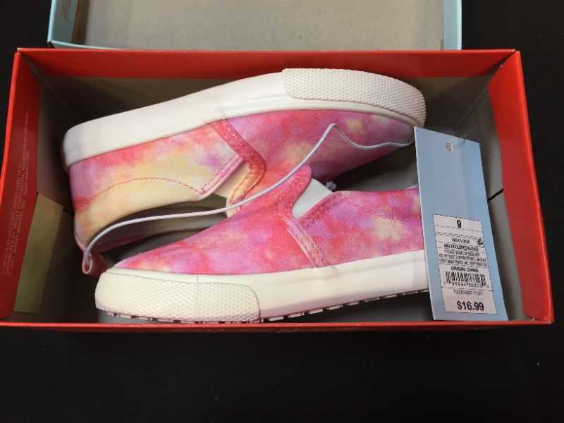 Photo 1 of Toddler Girls' Alexus Tie-Dye Slip-on Sneakers - Cat & Jack 9, MultiColored
