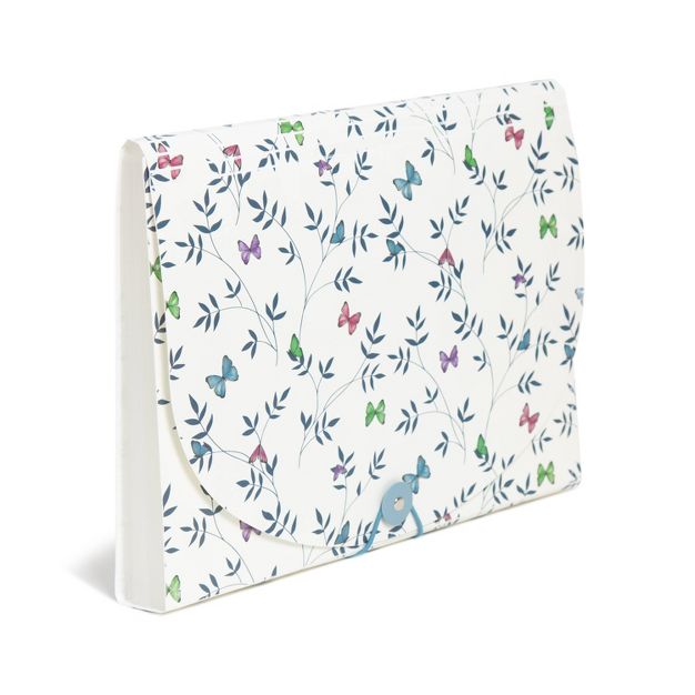 Photo 1 of set of 2 U Brands 13 Pocket Poly Expandable Folder - Regency Butterfly

