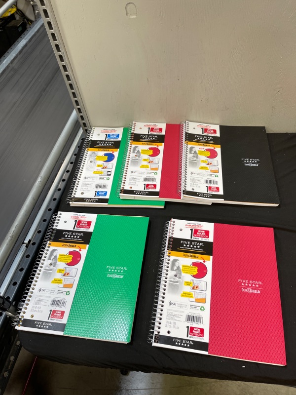 Photo 1 of ***Bag Lot Bundle***
5- Five Star 1 Subject College Ruled Spiral Notebooks
