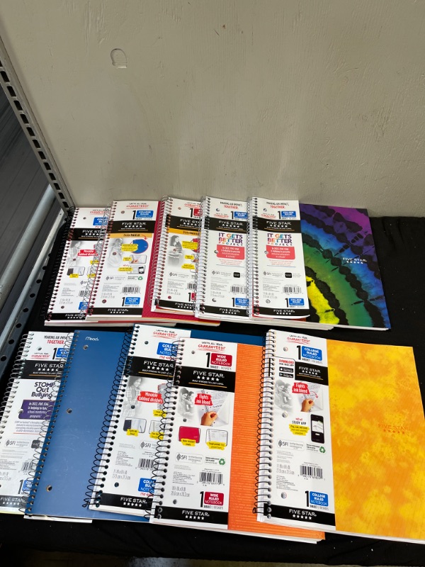 Photo 1 of ***Bag Lot Bundle***
10- Five Star 1 Subject College Ruled Spiral Notebooks
